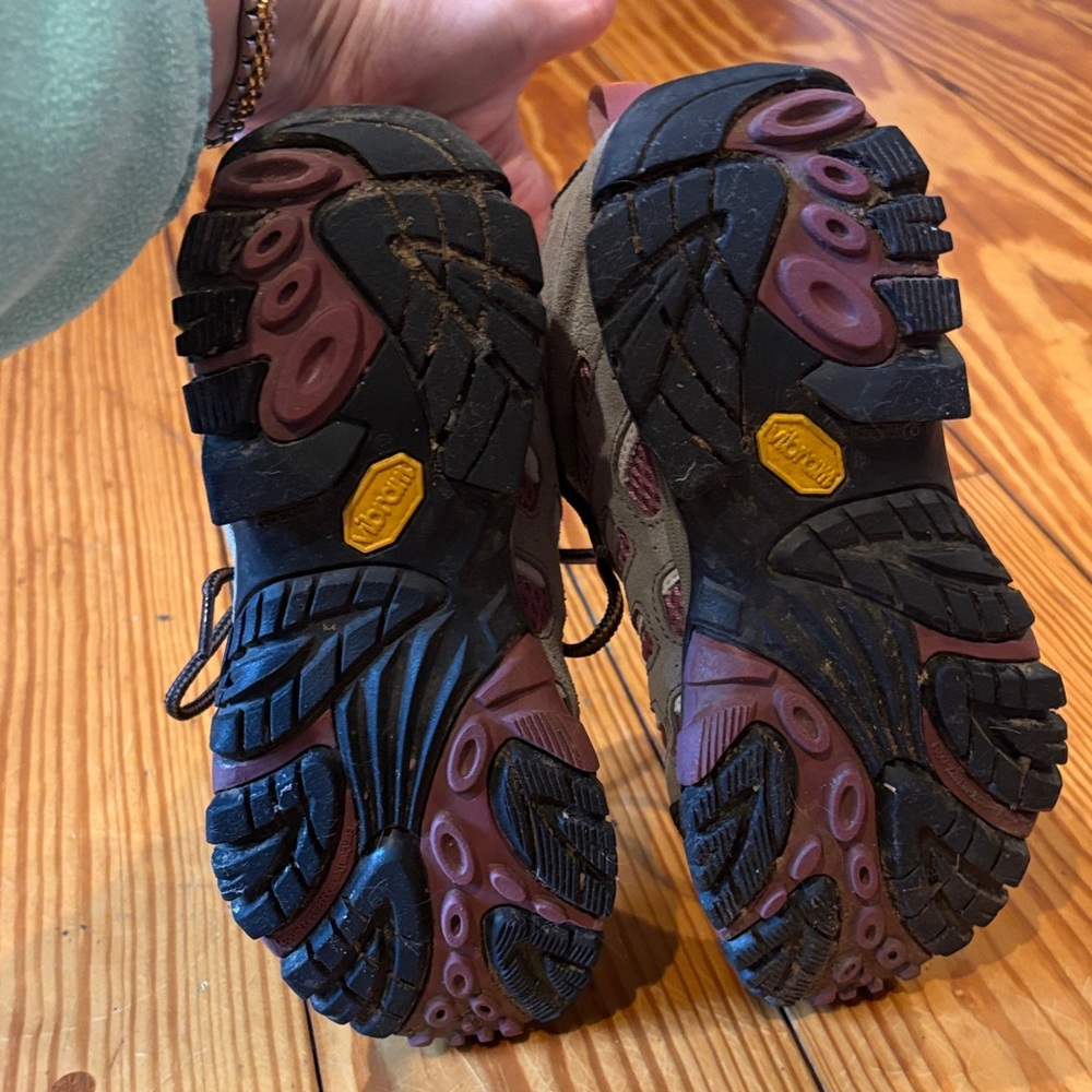 Merrell Moab 3 Mid Waterproof Pink/Purple Hiking Shoes - Picture 4 of 6